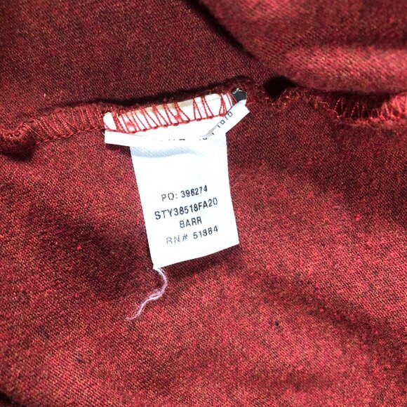 Patagonia Long Sleeve Responsibili-Tee T Shirt Maroon Rust Mountain Logo Size M - Picture 6 of 6